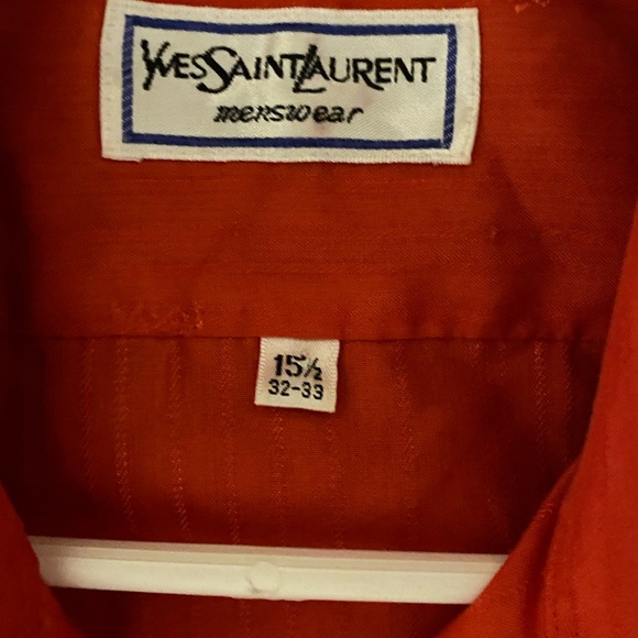 Vintage Yves Saint Laurent red button up size medium - Picture 3 of 8